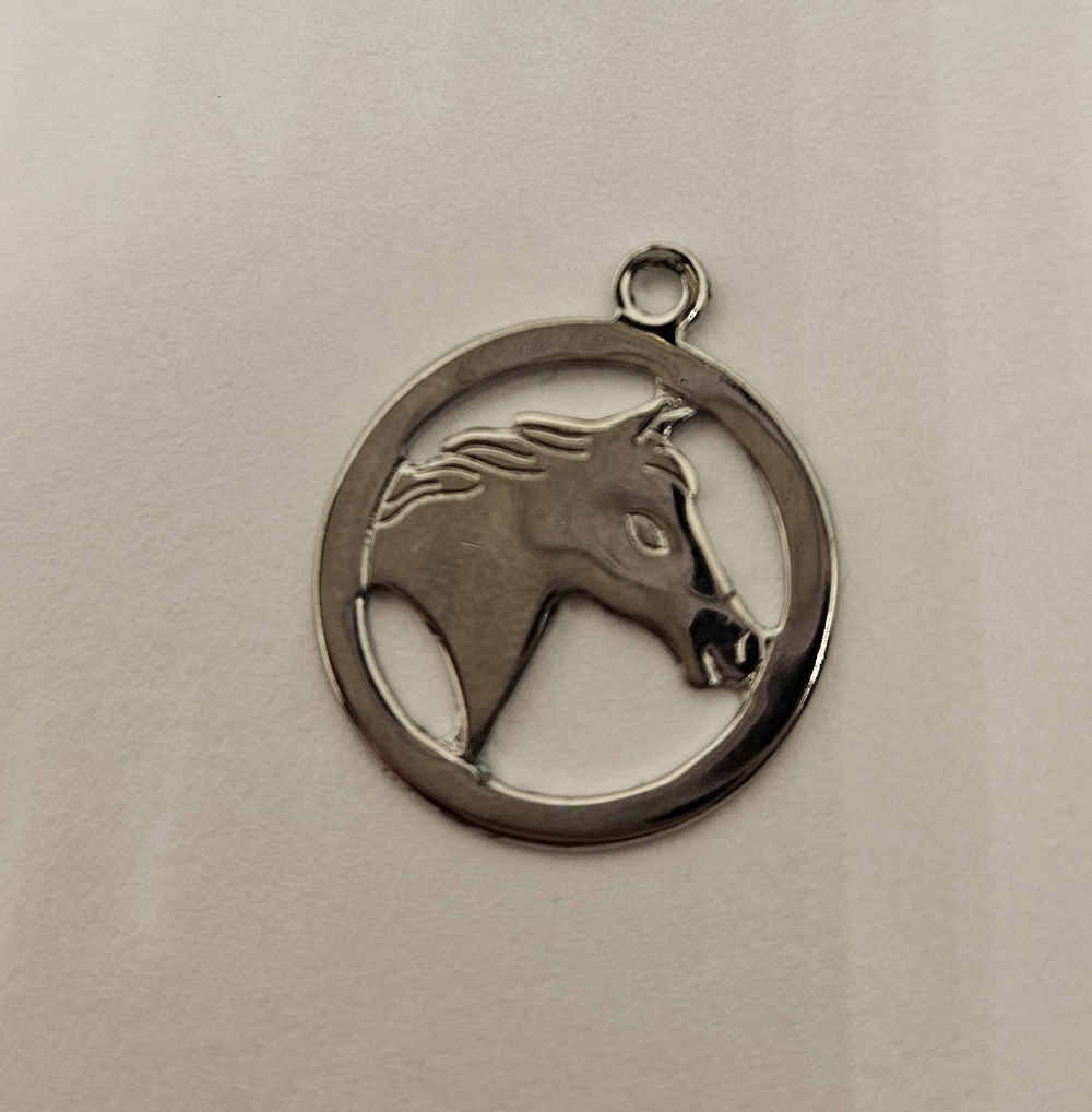 CTC Horse Head Charm Pendant Sterling Silver 925 Equestrian